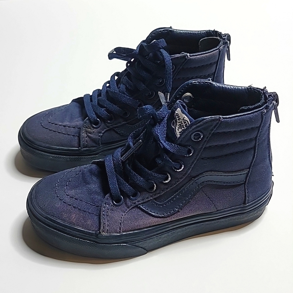 Vans Sk8-Hi Navy Blue Zip Up High Tops